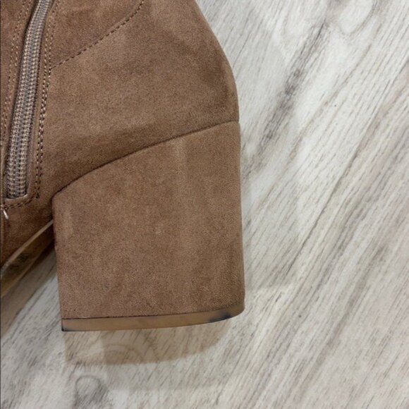 DV by DOLCE VITA PULL ON BEIGE Suede Over-the-Knee Boots SIZE 8.5  BLOCK HEEL - Picture 7 of 8